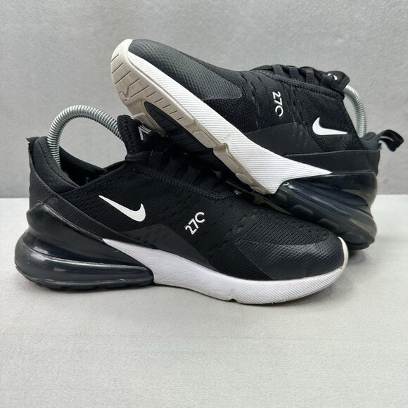 Womens Size 7.5 Nike Air Max 270 Shoes Black / White Athletic Running Sneakers - Picture 6 of 9